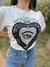 T-SHIRT LUXO CROPPED COM PEDRARIA - CINZA