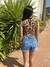 CROPPED ANIMAL PRINT COM GOLA COLOR - PRETO - loja online