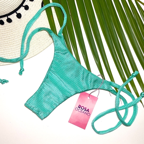 CALCINHA CORTININHA - VERDE MENTA CANELADO