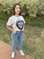 Imagem do T-SHIRT LUXO CROPPED COM PEDRARIA - CINZA