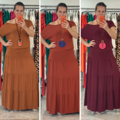 Conjunto Copacabana Saia E Camiseta Em Viscolycra