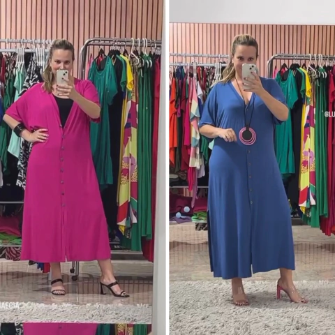 Cardigan Trindade Em Viscolycra Lisa Manga curta