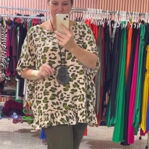 Blusa Olinda Estampada em Viscolinho