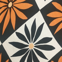 Chemise Longa Em Viscolinho Estampado