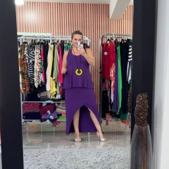 Conjunto Ilha do Mel Regata e Saia Em Viscolycra