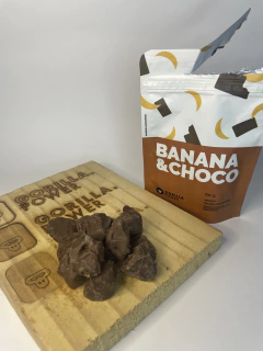 Pack de 12 unidades da Banana-passa com Chocolate 60g - Gorilla Power