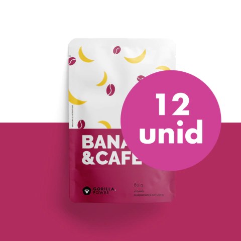 Pack de 12 unidades da Banana-passa com Café 60g