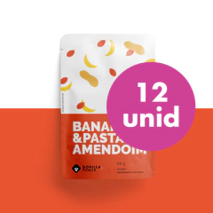 Pack de 12 unidades da Banana-passa com Pasta de Amendoim 60g