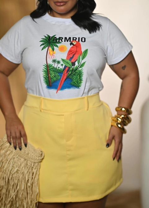 T-shirt arara plus size