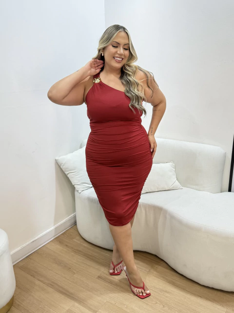 Vestido Plus Myrela vermelho