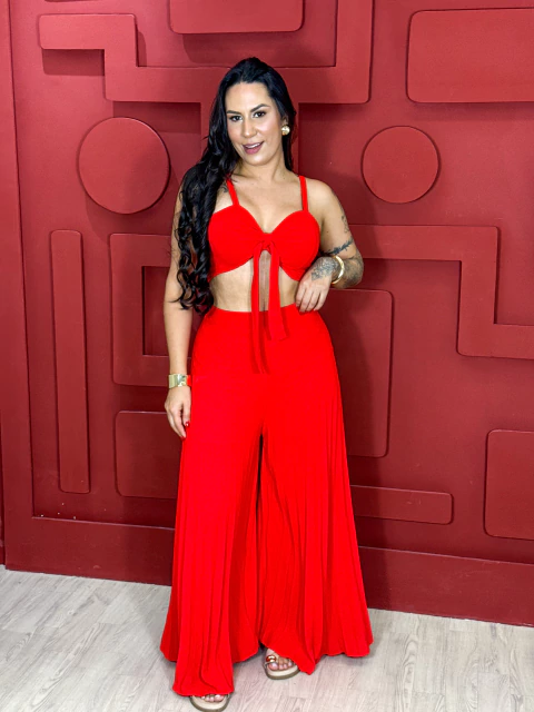 Conjunto Slim Plissado Lizandra