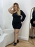 Vestido preto unilateral Plus REF: 4091