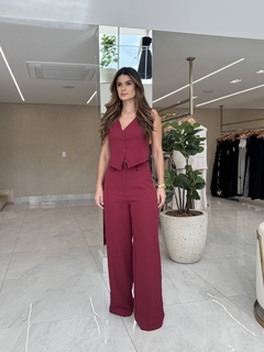 Conjunto colete e pantalona - Espaco Delas