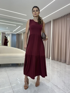 Vestido em malha marsala - comprar online