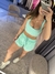 Shorts Recortes Tule Verde Tropical - loja online