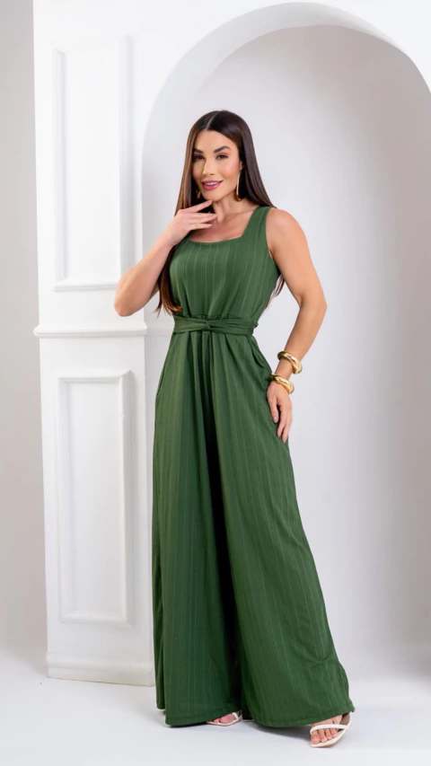 Macacão Joana - Verde Musgo - comprar online