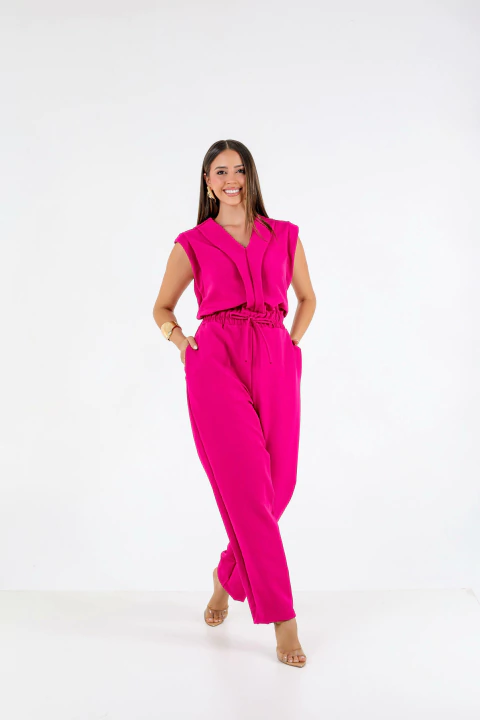 Macacão Carol - Pink - comprar online