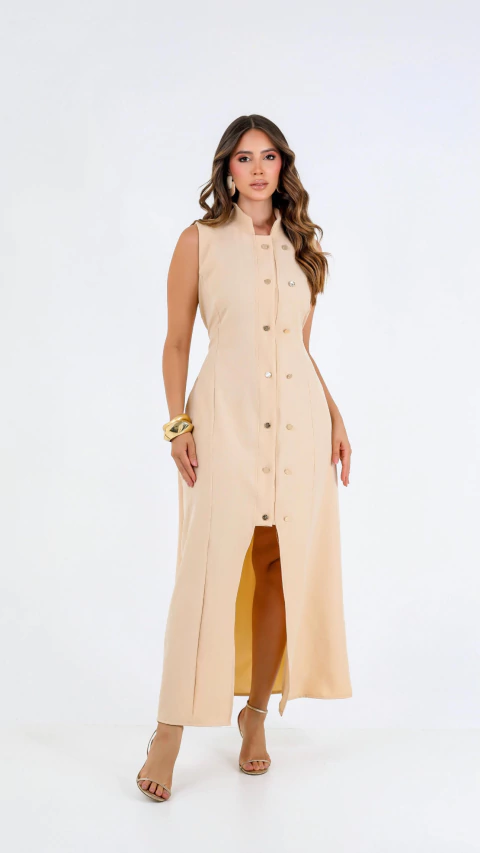 Vestido Valentina - Creme - comprar online