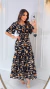 Vestido Tainá - Preto/Bege - comprar online
