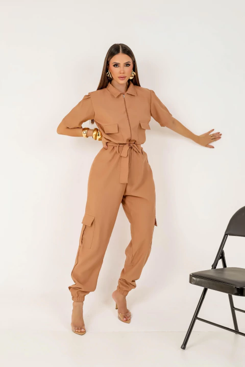 Macacão Luma - Bege - comprar online