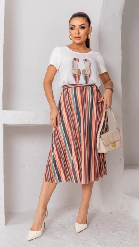 Conjunto Plissado - Sapatinho Listras - comprar online