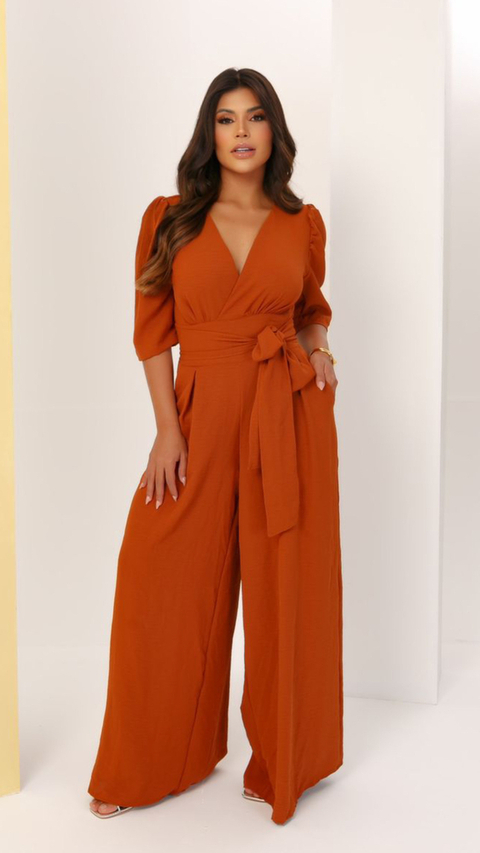 Macacão Cléo - Terra Cota