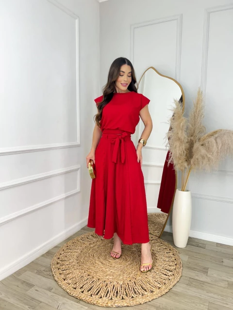 Conjunto Maria - Vermelho Cherry Ondule - comprar online