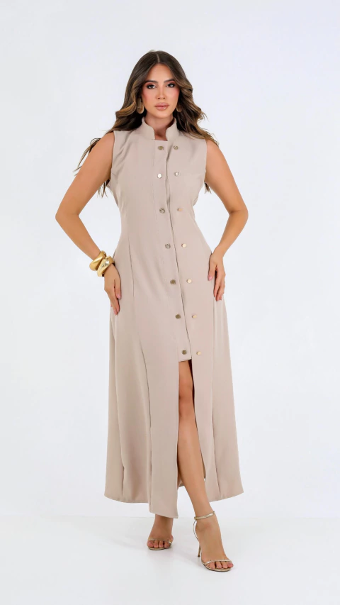 Vestido Valentina - Areia - comprar online