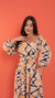 Vestido Mariany - Abstrato Mostarda - CK Fashion - Estilo e Bom Gosto porque VC merece!