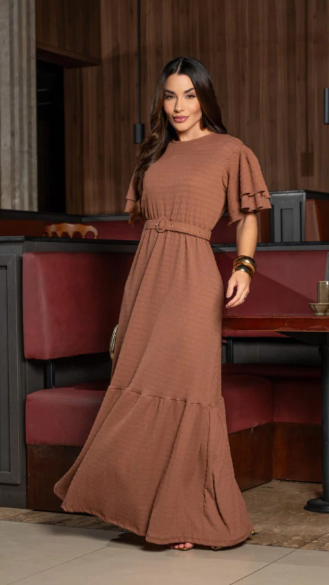 Longo Virgínia - Marrom Claro - comprar online