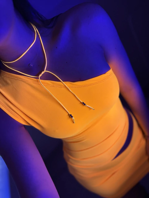 The 2 Dot Choker [ Naranja Fluo ] - comprar online