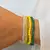 PULSERA ELASTIZADAS CRISTALES DE ROCA DONA (GAMA AMARILLO - VERDE)