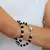 PULSERA DOBLE DE CRISTAL DE ROCA Y BOLAS - comprar online