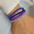PULSERA ELASTIZADAS CRISTALES DE ROCA DONA (GAMA DE AZULES)