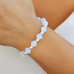 PULSERA CRISTAL DE ROCA CELESTE - comprar online