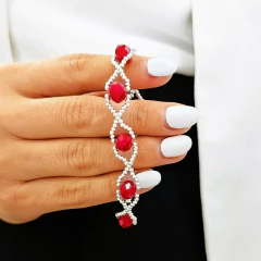 PULSERA TEJIDA DE CRISTAL - comprar online