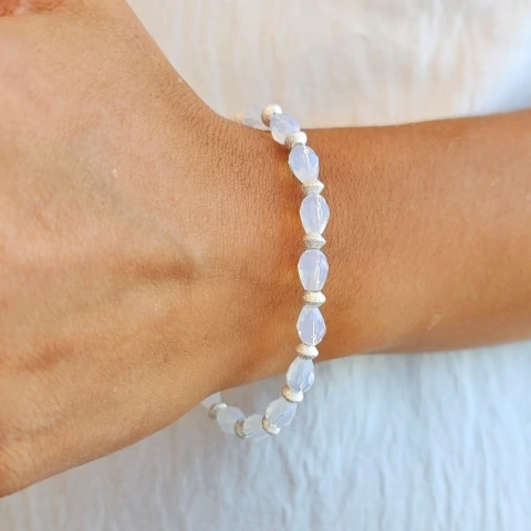 PULSERA CRISTAL DE ROCA GOTA