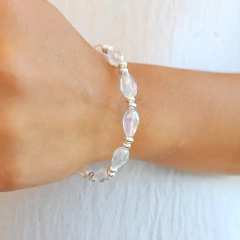PULSERA CRISTAL DE ROCA GOTA