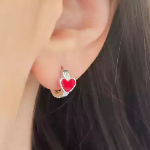 ARGOLLA CON CORAZON ESMALTADO CHICA