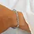 PULSERA ELASTIZADA DE CRISTALES DE ROCA BICONO (GAMA COLORES NEUTROS) en internet