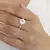 ANILLO DE CUBIC REDONDO CELESTE