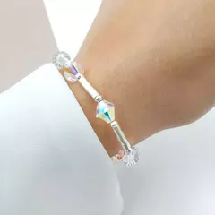 PULSERA ELASTIZADA CON CRISTAL SW - EUFROSINA JOYAS