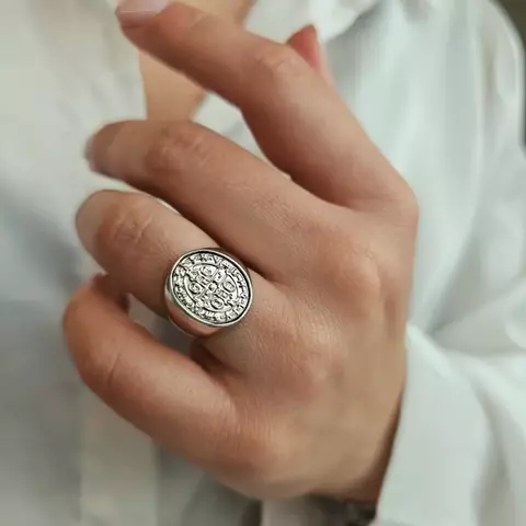 ANILLO MEDALLA SAN BENITO OVALADA