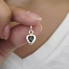 DIJE CORAZON CON CUBIC