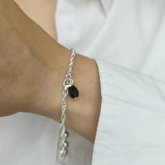 PULSERA BOLA CRISTAL DE ROCA Y CADENA - comprar online
