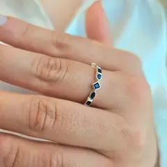 ANILLO COMPLETO DE CUBIC AZULES