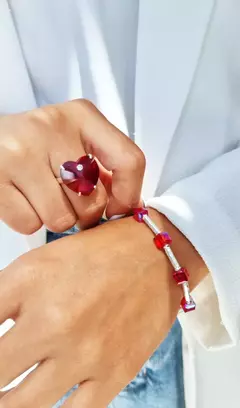 PULSERA ELASTIZADA CON CRISTAL SW - EUFROSINA JOYAS