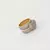 ANILLO TRIPLE CON CORAZON MICROPAVE - comprar online