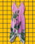 Vestido Lenço Shay - Plantas Rosa Bebê - comprar online