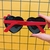 Óculos Infantil - Coração Kitty Preto com Vermelho na internet